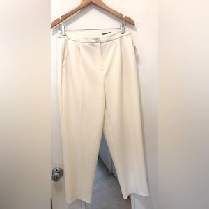 Anne Klein High Waist Crop Ivory Pants, NWT, size 4
